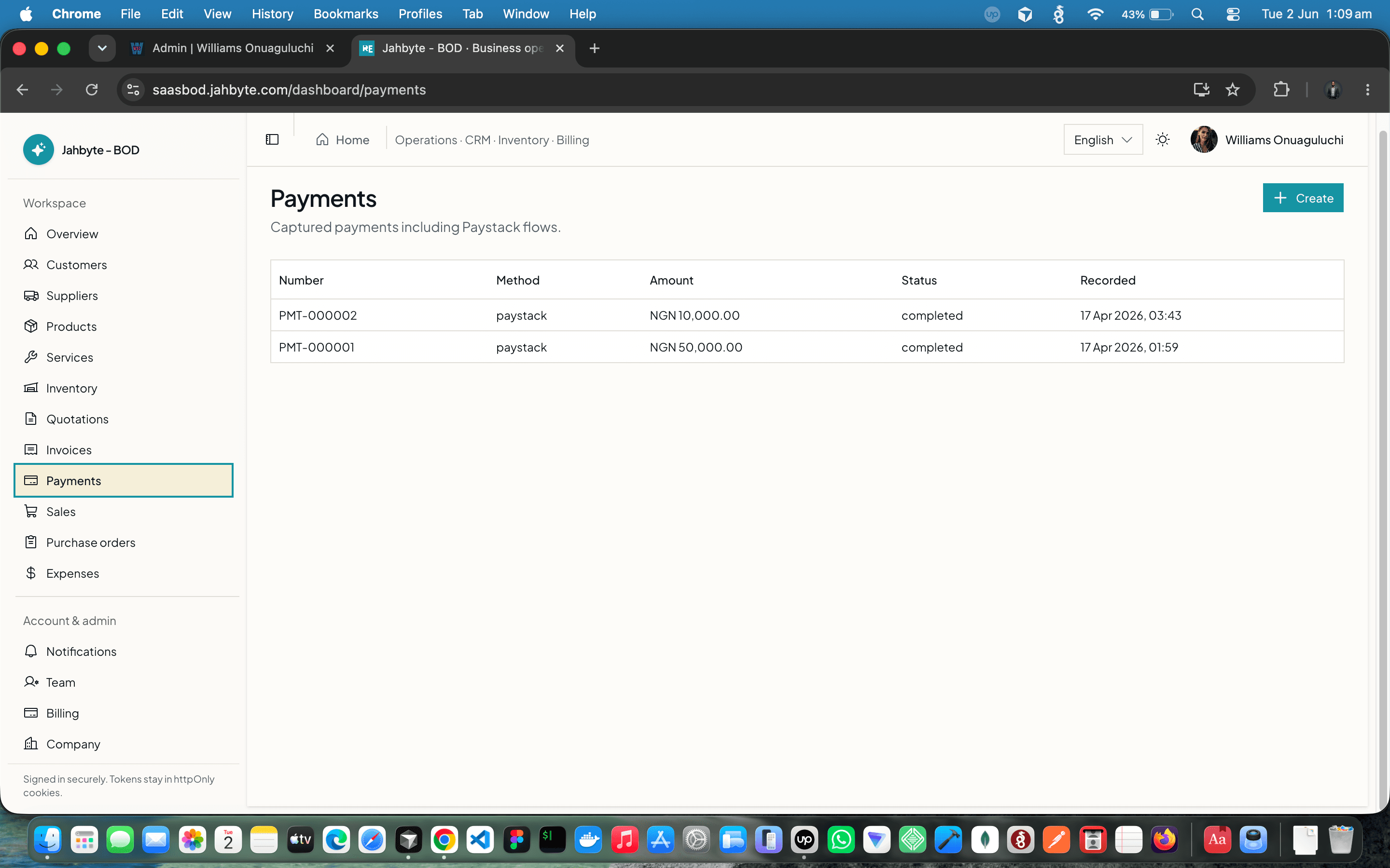 JAHBYTE BOD: Multi-Tenant Business Operations SaaS (CRM, Billing, Inventory) — screenshot 4 of 7
