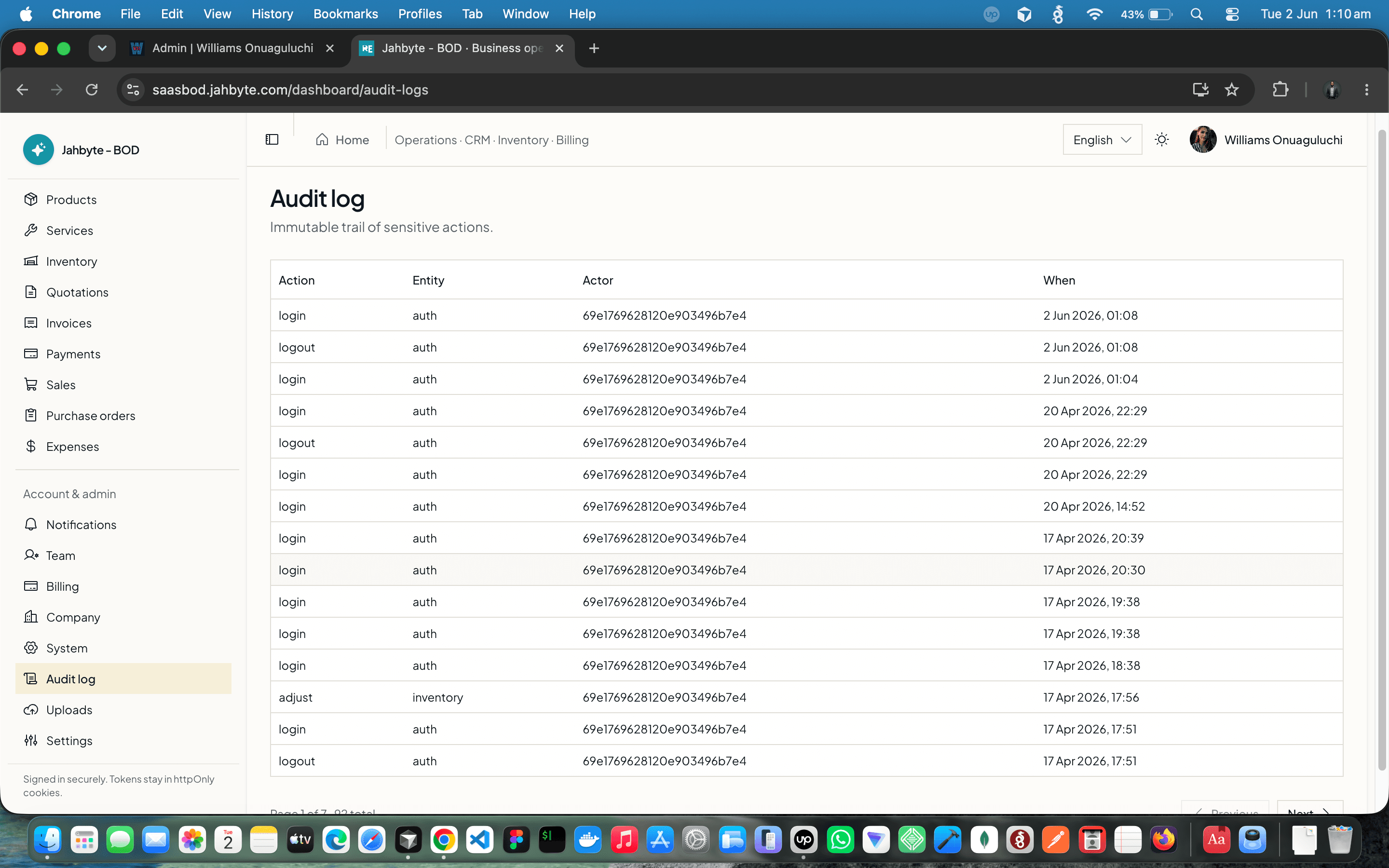 JAHBYTE BOD: Multi-Tenant Business Operations SaaS (CRM, Billing, Inventory) — screenshot 6 of 7
