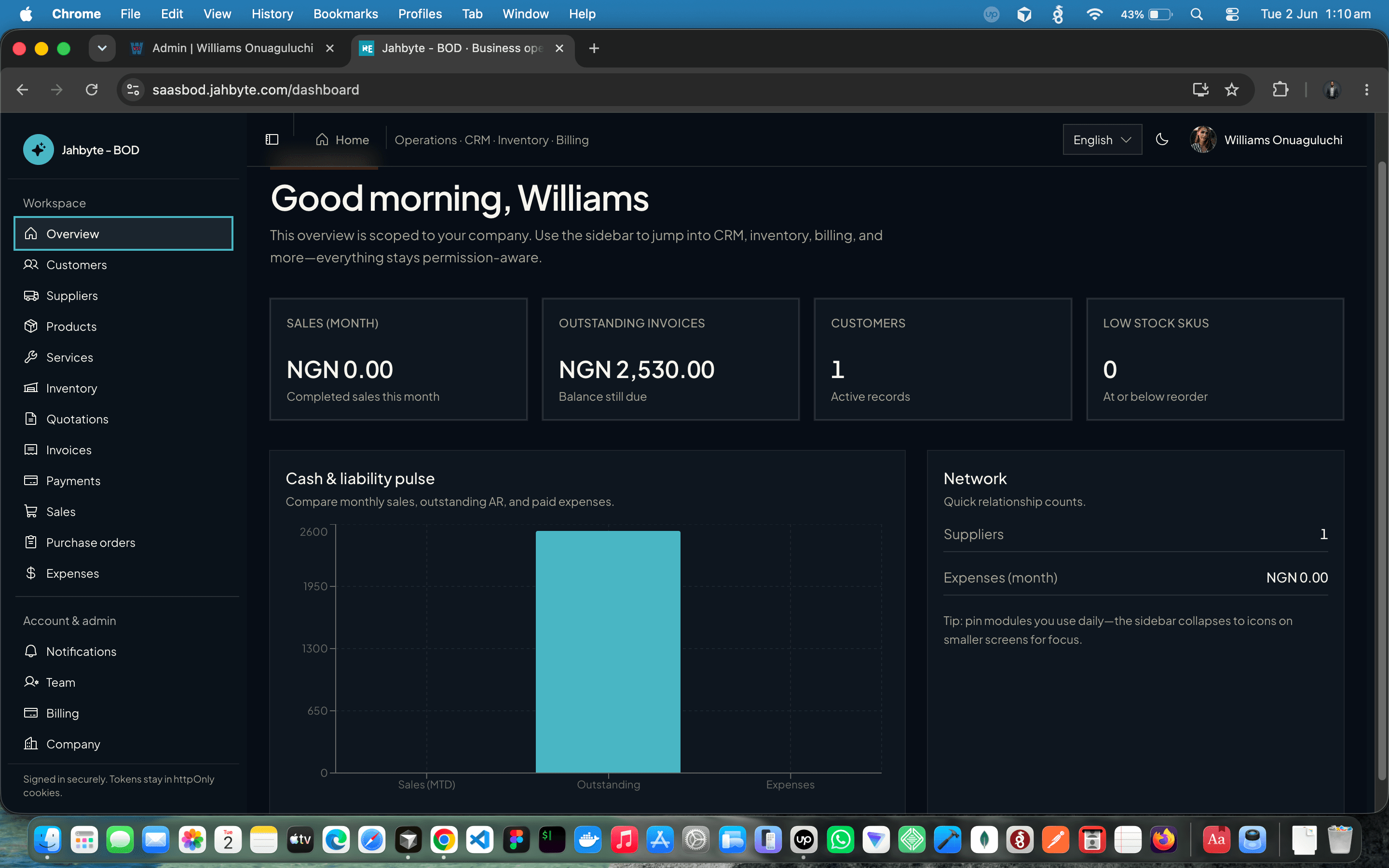 JAHBYTE BOD: Multi-Tenant Business Operations SaaS (CRM, Billing, Inventory) — screenshot 7 of 7