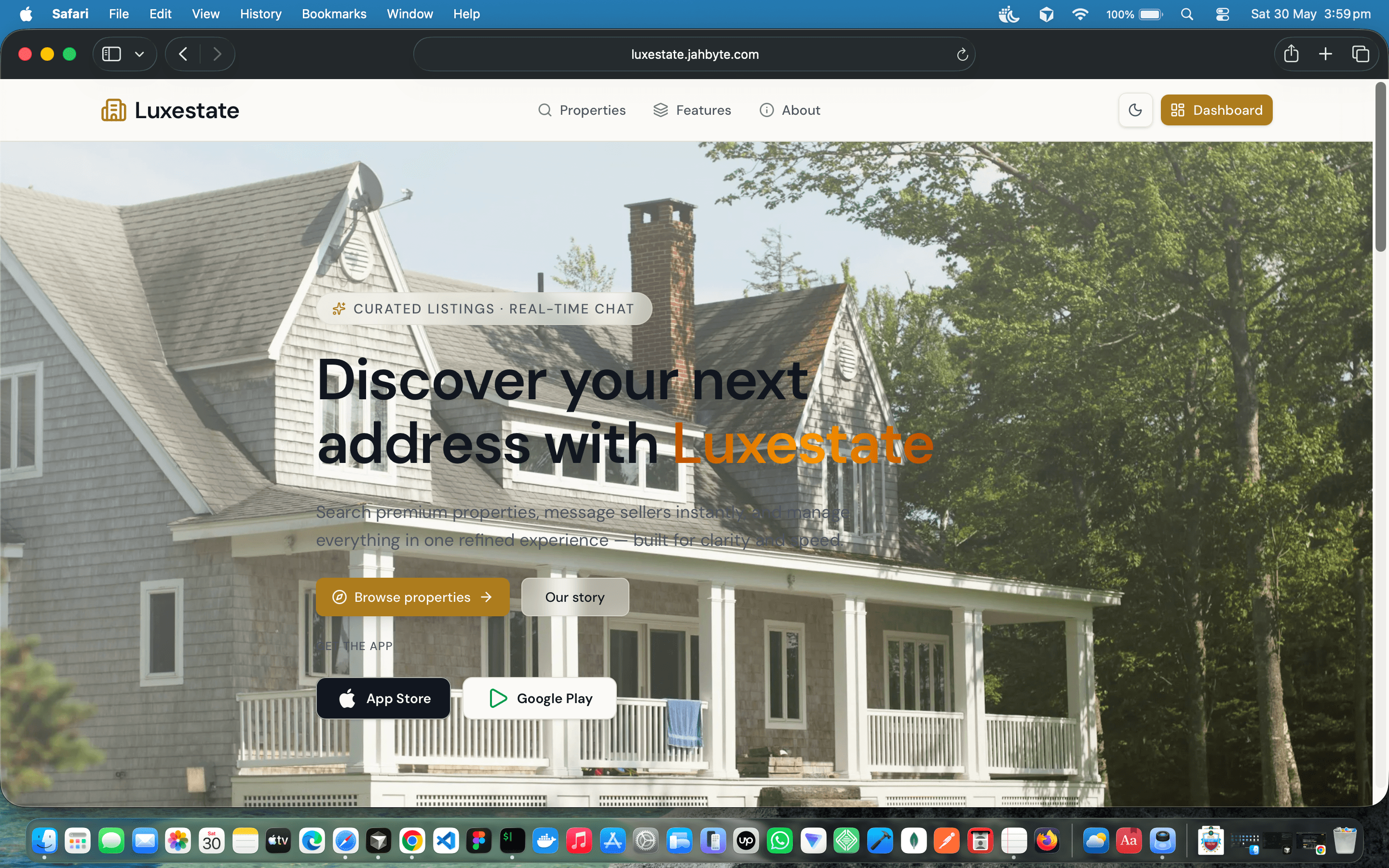 Luxestate - Modern real estate platform for listings, chat, and subscriptions — screenshot 1 of 4