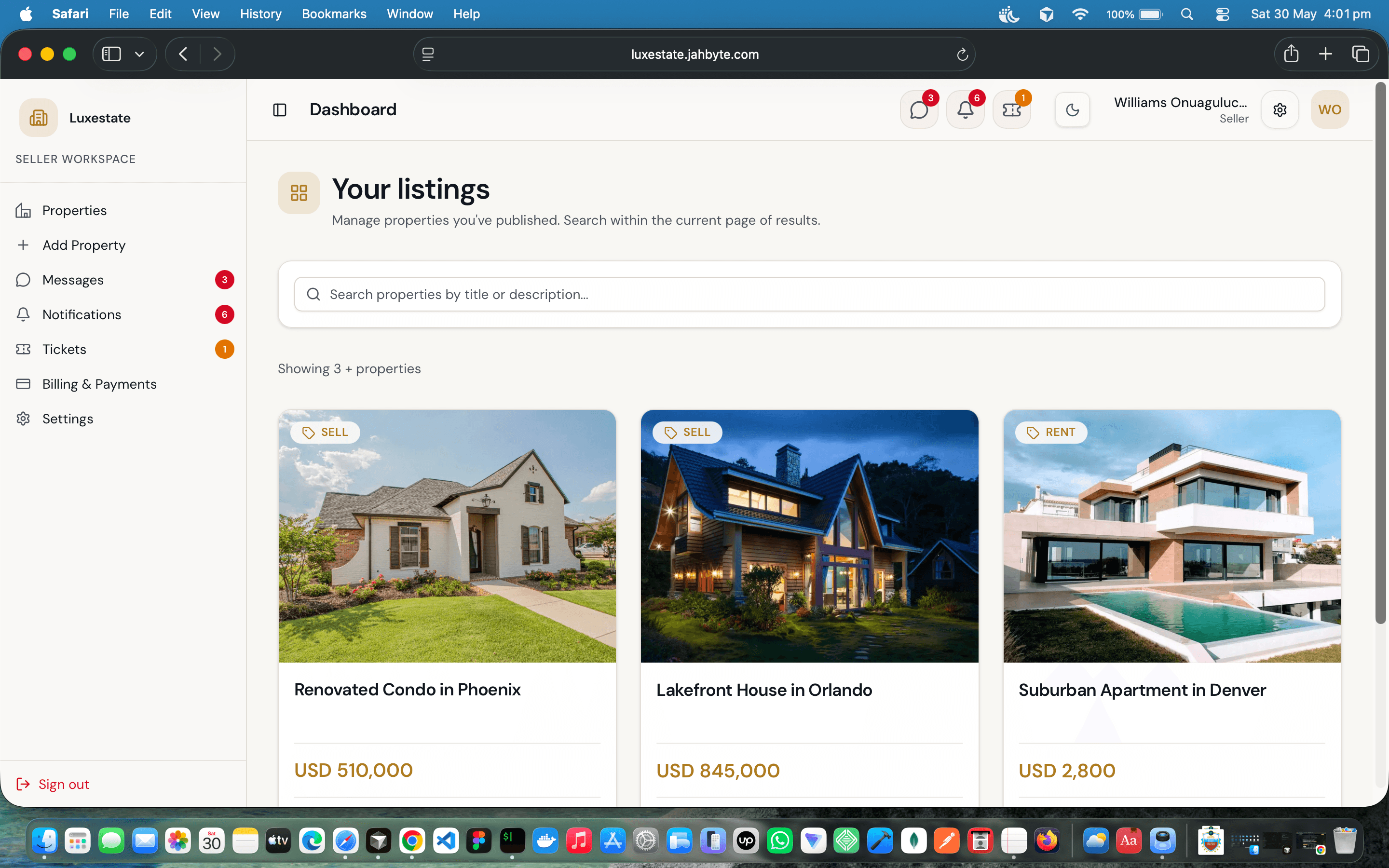 Luxestate - Modern real estate platform for listings, chat, and subscriptions — screenshot 3 of 4