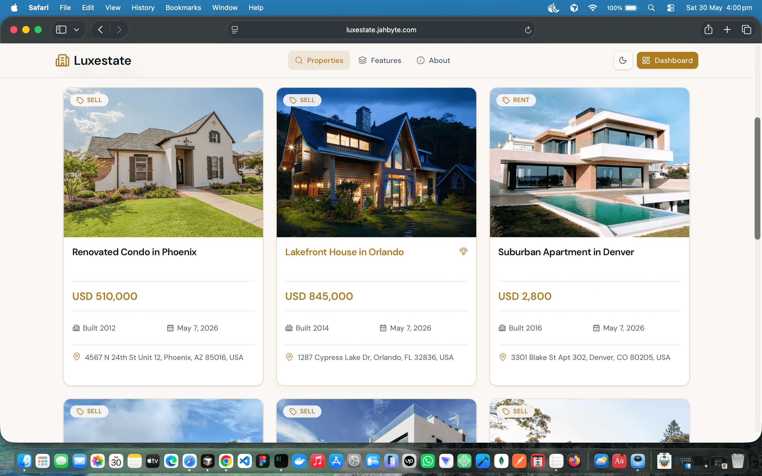 Luxestate - Modern real estate platform for listings, chat, and subscriptions — screenshot 2 of 4