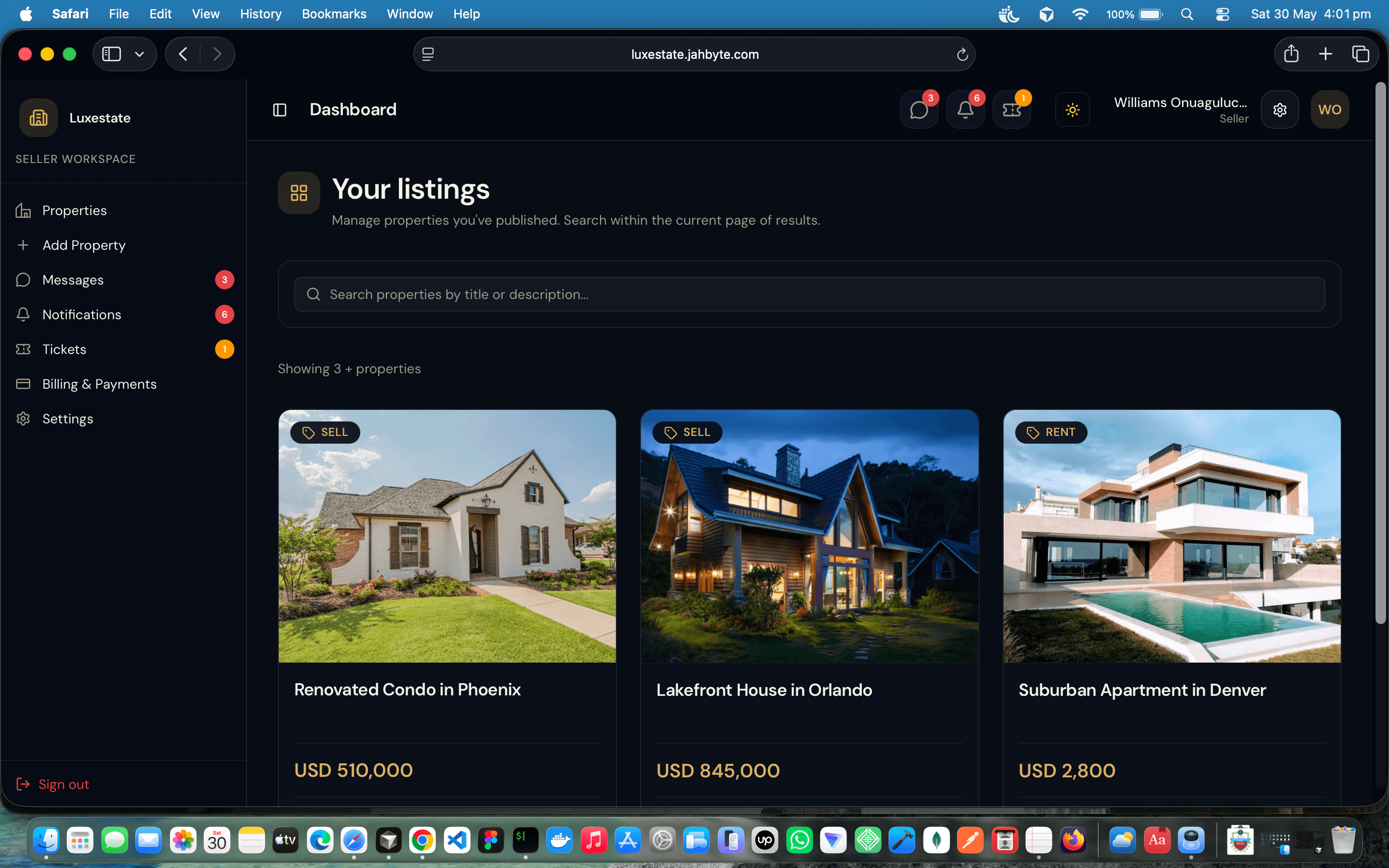 Luxestate - Modern real estate platform for listings, chat, and subscriptions — screenshot 4 of 4