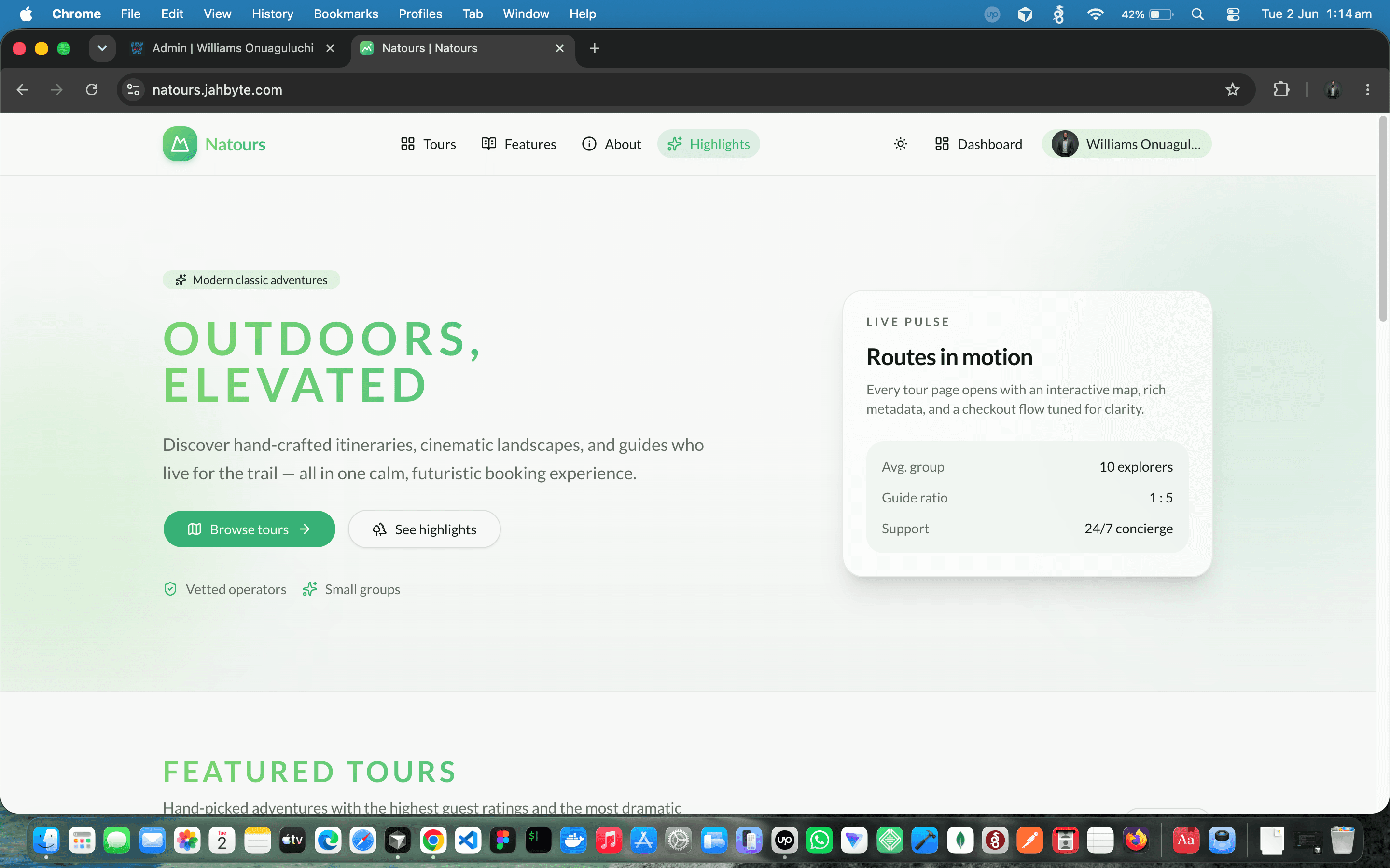 Natours: Full-Stack Adventure Booking Platform — screenshot 1 of 10