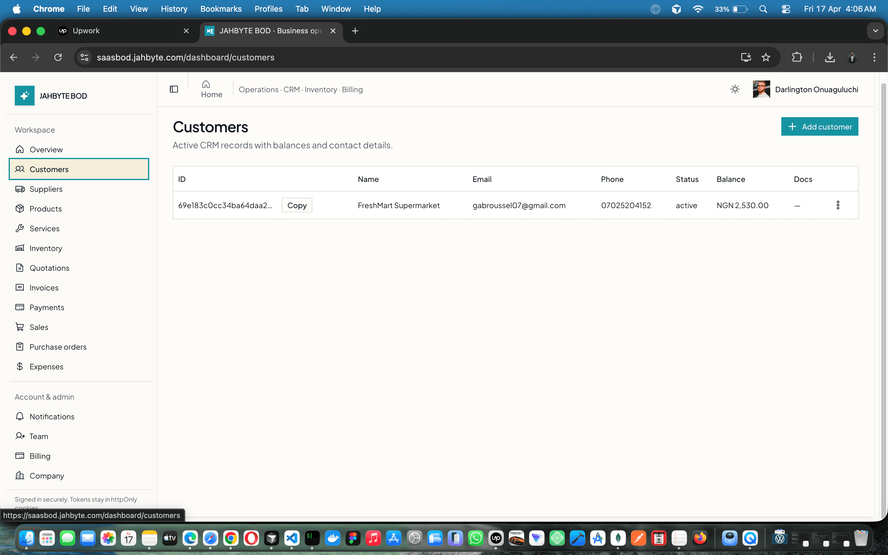 JAHBYTE BOD: Multi-Tenant Business Operations SaaS (CRM, Billing, Inventory) — screenshot 3 of 21