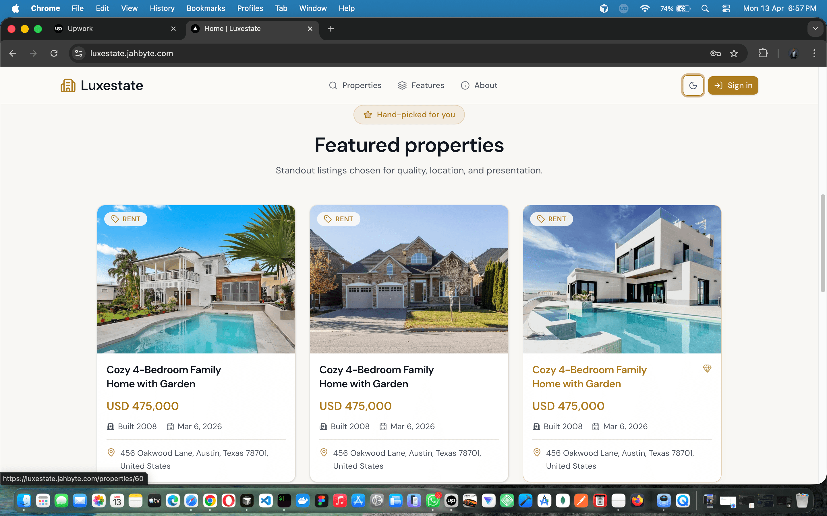 Luxestate — Modern real estate platform for listings, chat, and subscriptions — screenshot 2 of 17