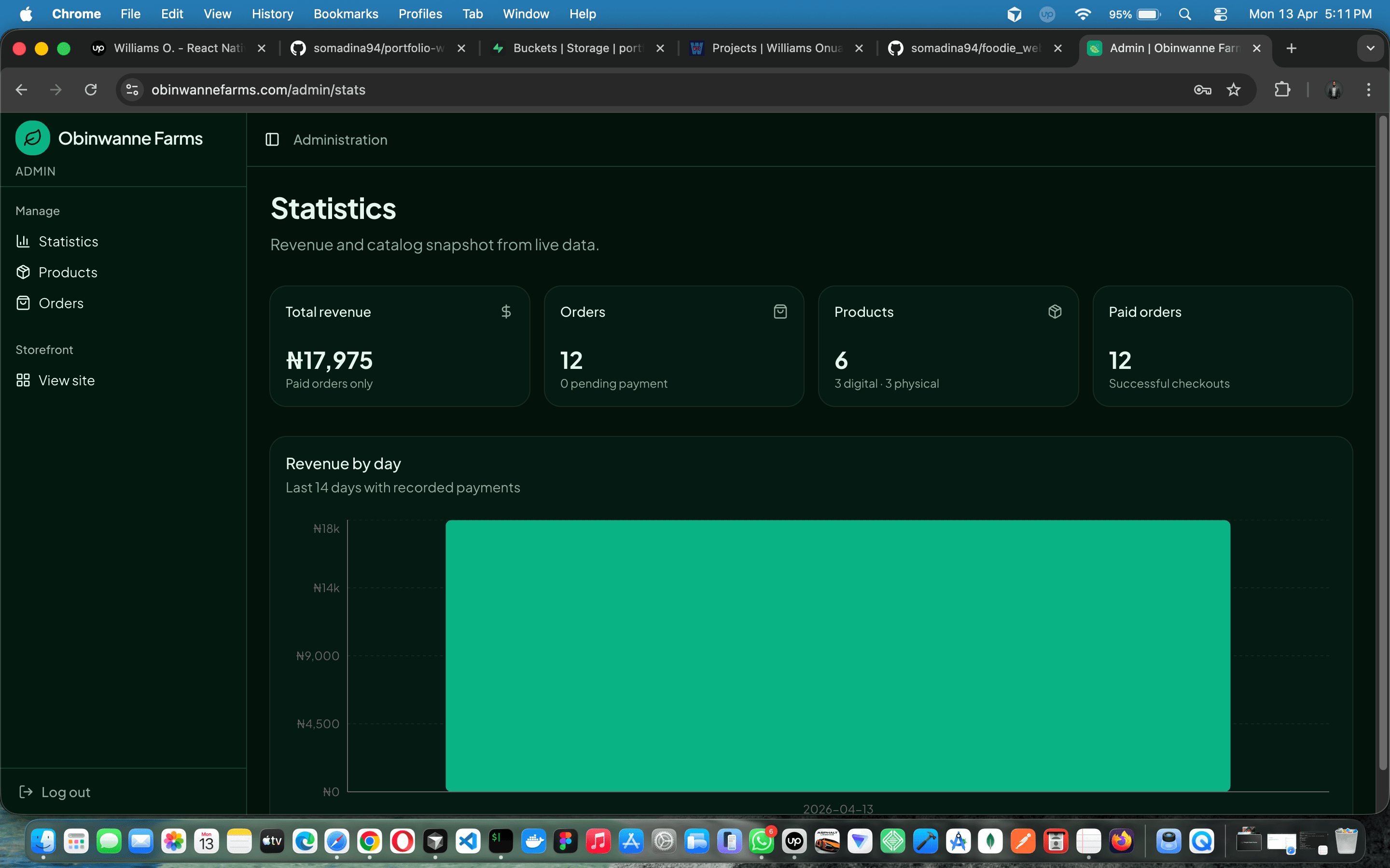 Obinwanne Farms — full-stack farm e-commerce with Paystack, admin ops & branded email — screenshot 1 of 18