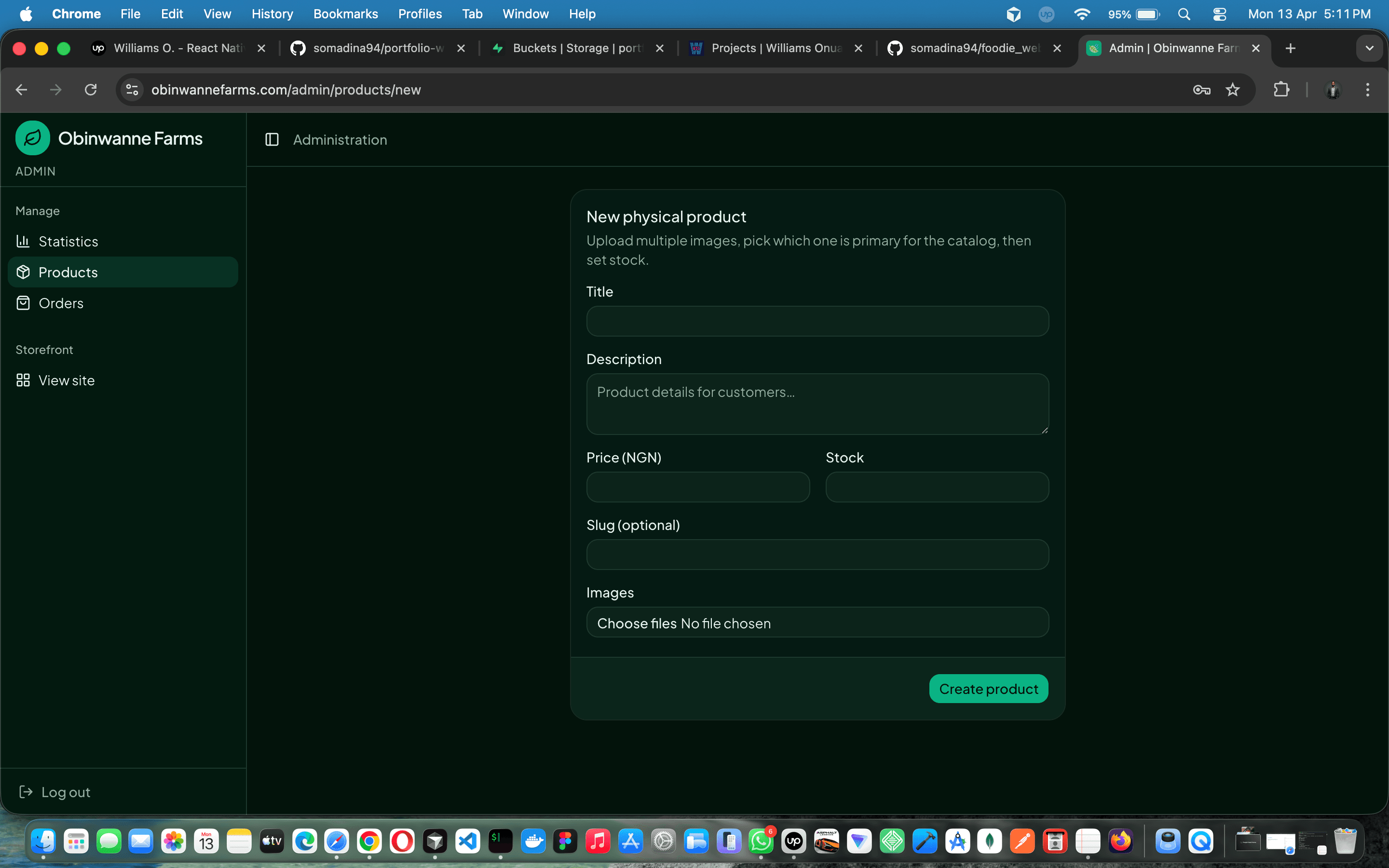 Obinwanne Farms — full-stack farm e-commerce with Paystack, admin ops & branded email — screenshot 3 of 18