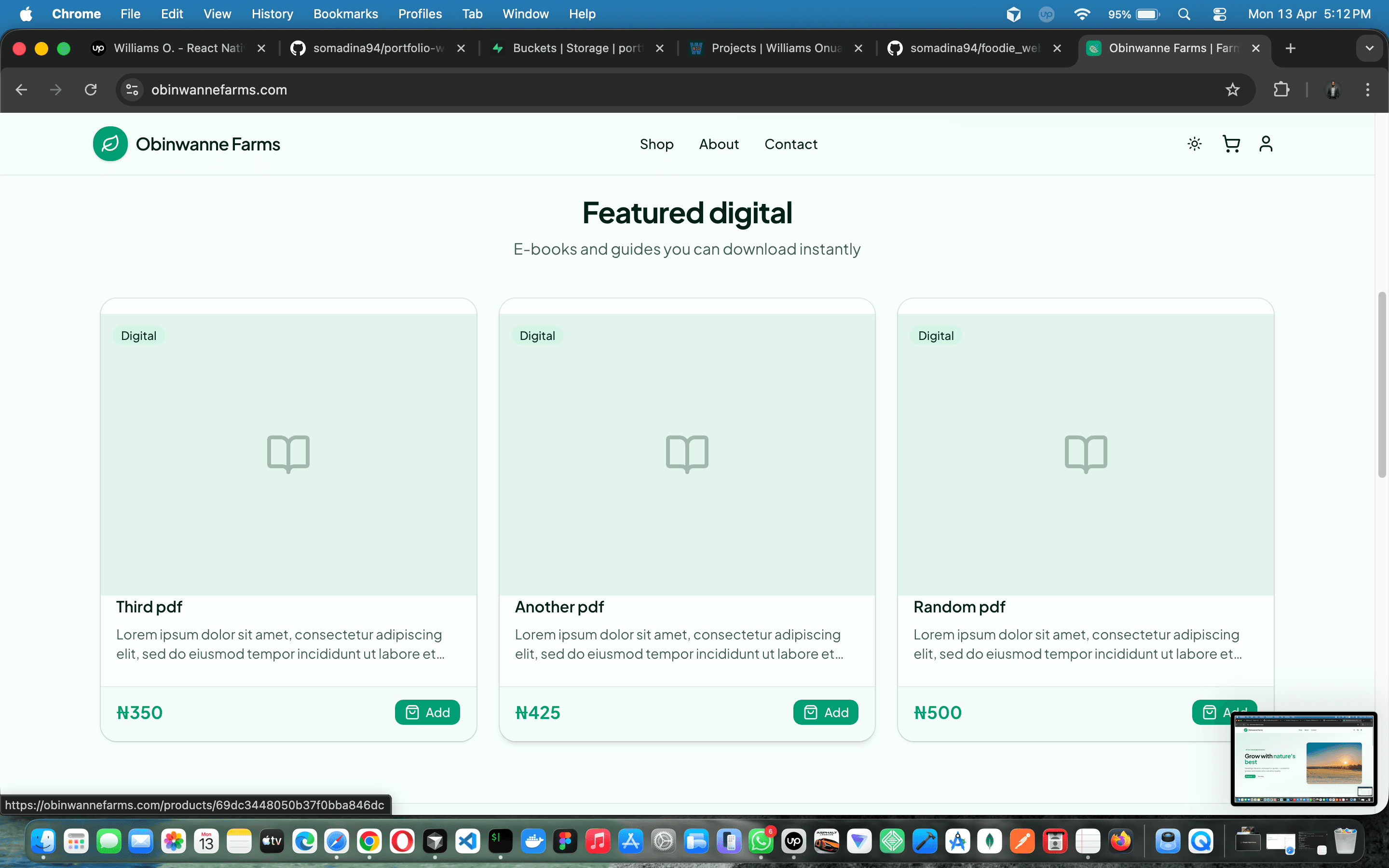 Obinwanne Farms — full-stack farm e-commerce with Paystack, admin ops & branded email — screenshot 11 of 18