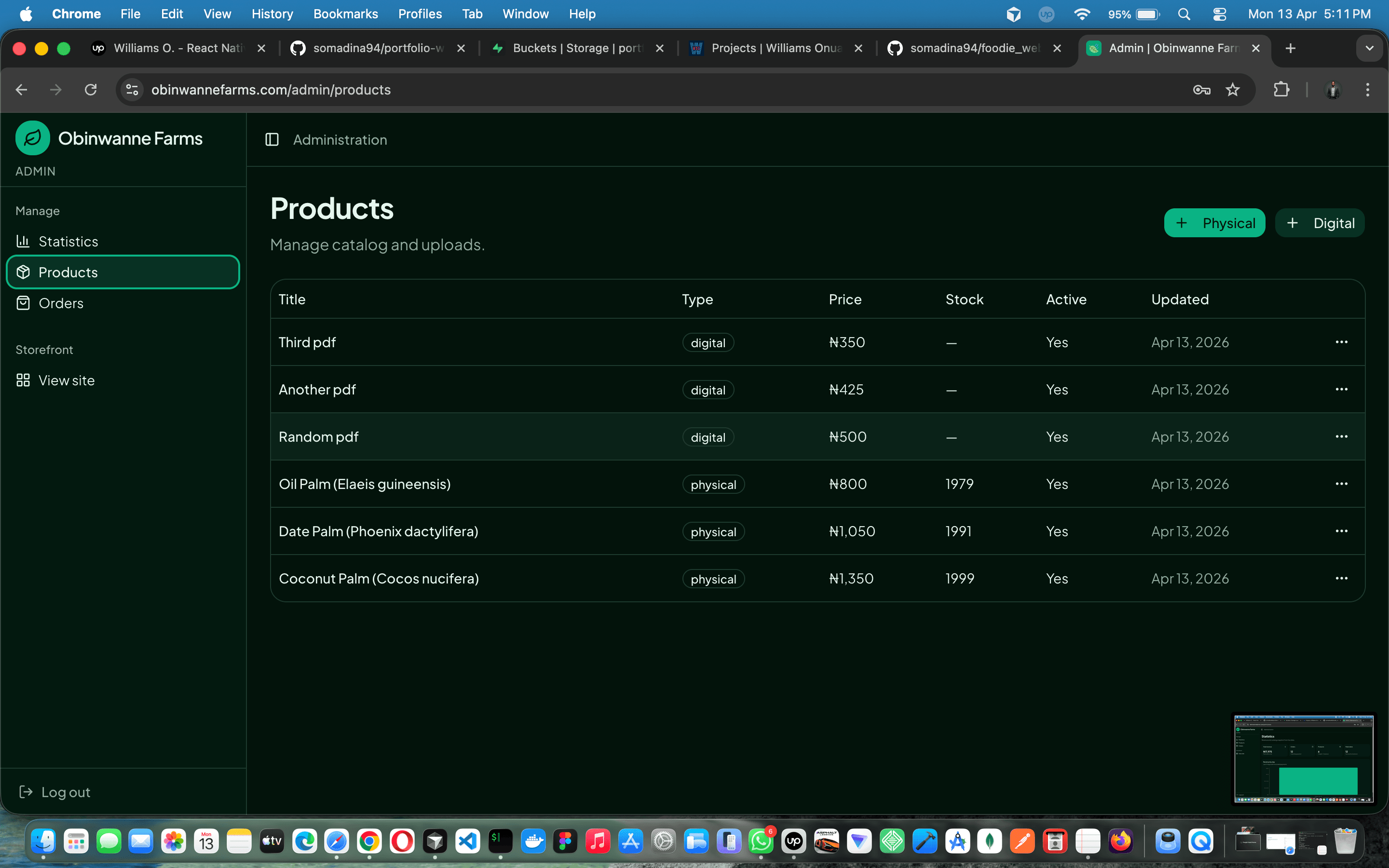 Obinwanne Farms — full-stack farm e-commerce with Paystack, admin ops & branded email — screenshot 2 of 18