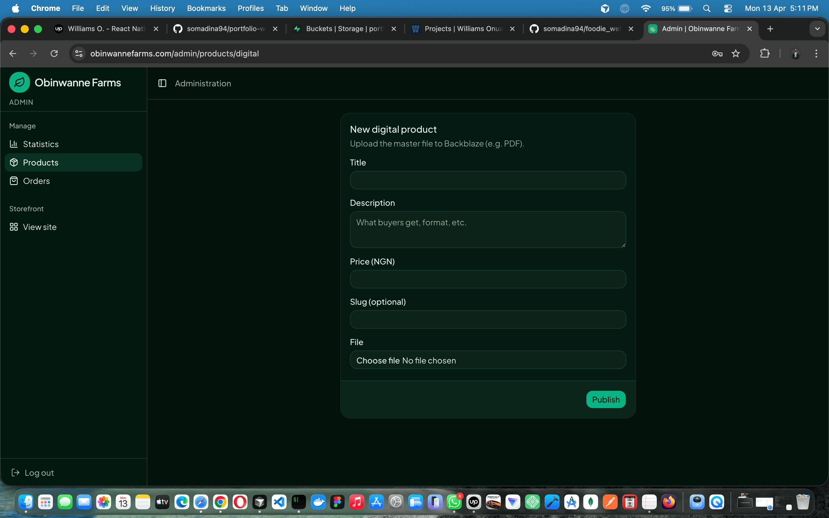 Obinwanne Farms — full-stack farm e-commerce with Paystack, admin ops & branded email — screenshot 4 of 18