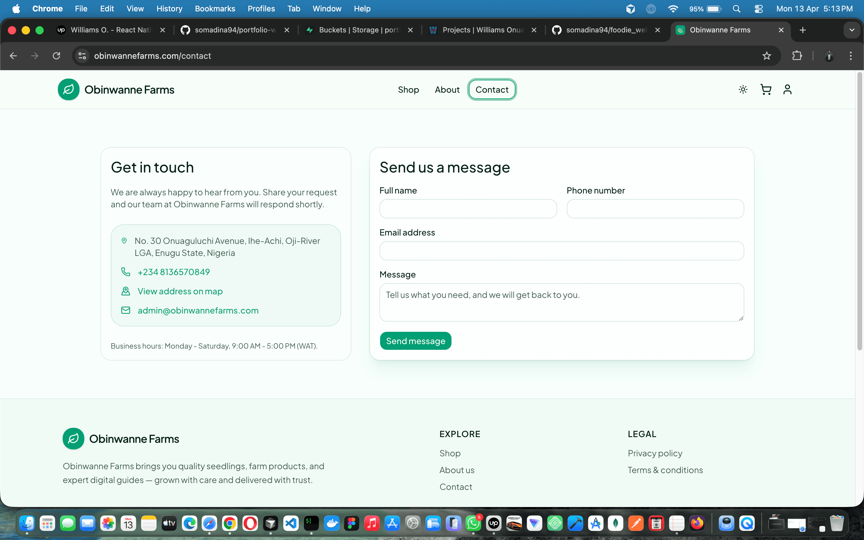 Obinwanne Farms — full-stack farm e-commerce with Paystack, admin ops & branded email — screenshot 17 of 18