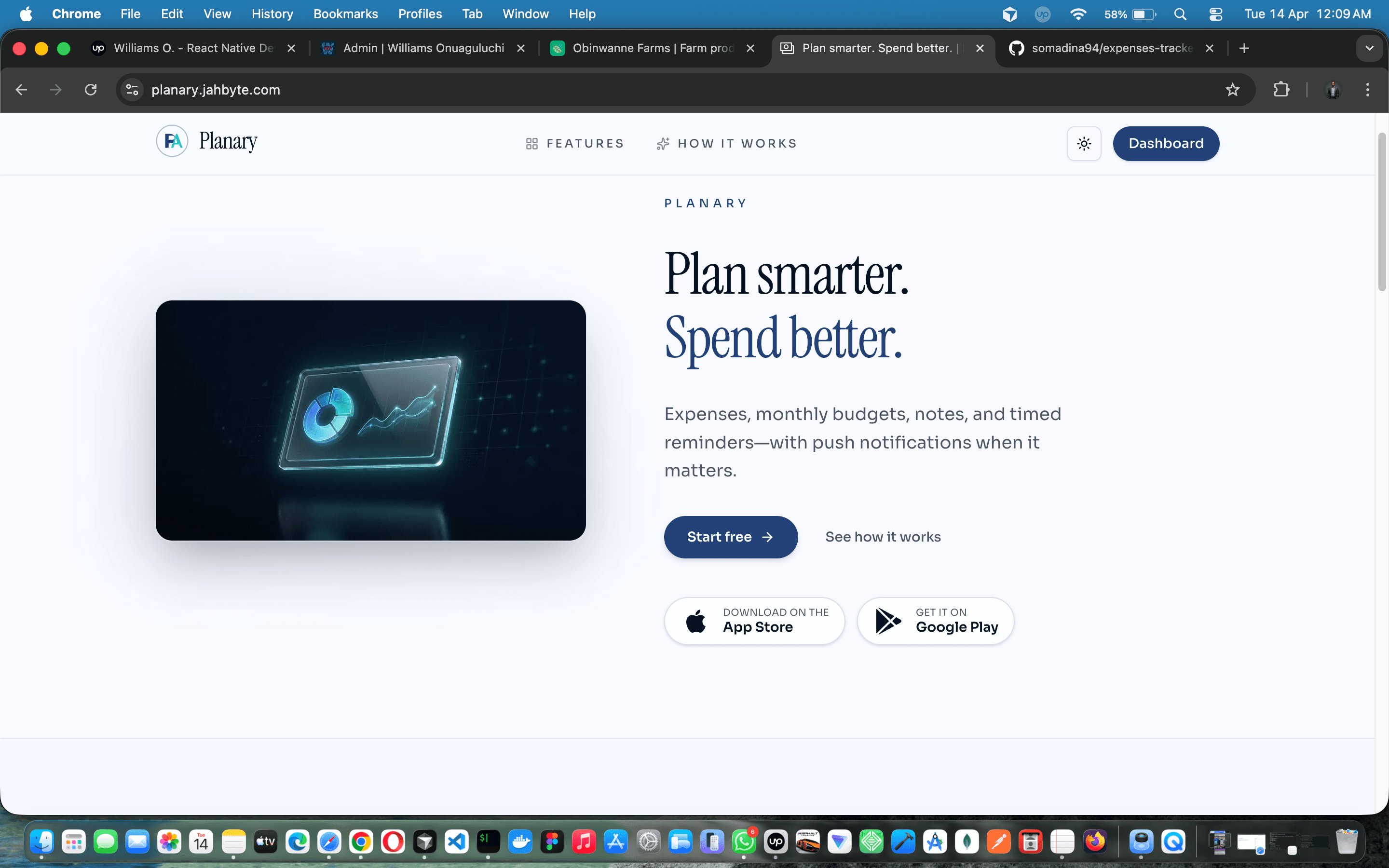 Planary — Full-Stack Personal Finance Web App | Next.js, React Query, shadcn/ui, Framer Motion | Budgets, Expenses, Notes & Push Notifications — screenshot 10 of 10