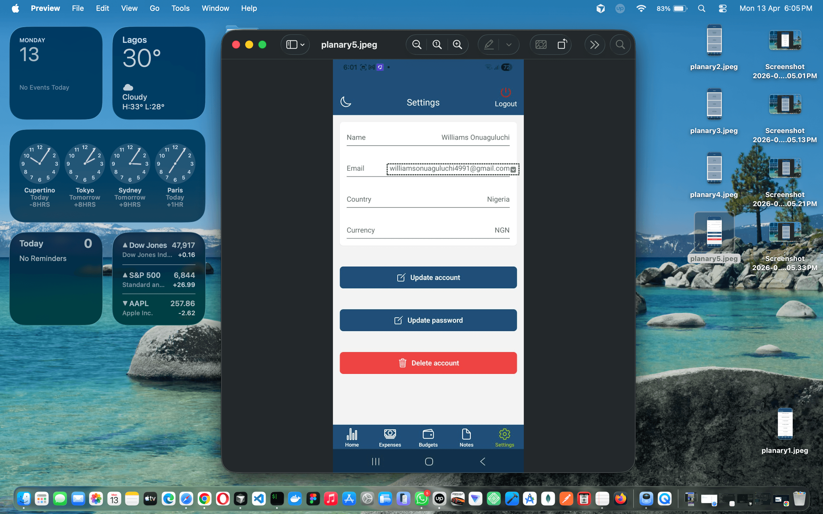 Planary Mobile iOS and Android App — screenshot 5 of 6